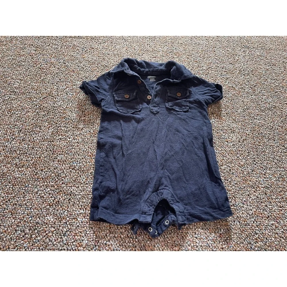 Old Navy Boys Blue Romper 12-18M